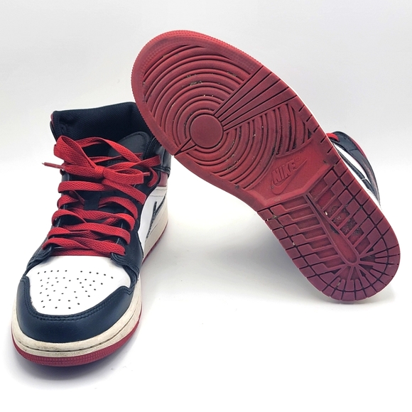 Nike Air Jordan 1 Mid Lace‎ Up  Mens Size 7.5 Women Size 9.0 White Black … main image 7